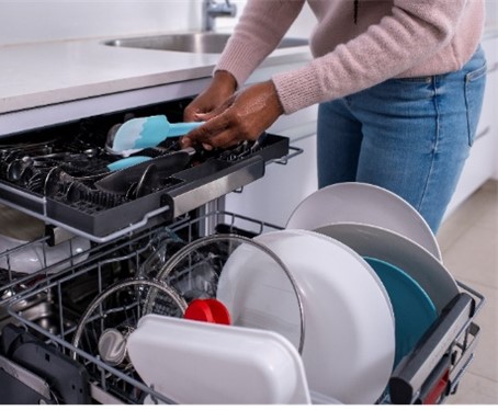 Dishwasher: Running full loads saves 5-15 gallons per cycle.