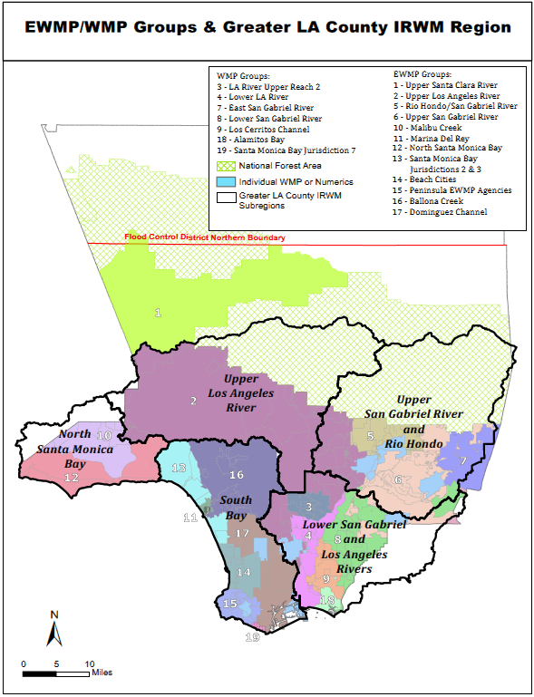Map highlighting different regions of the EWMP and WMP Groups