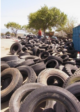 tires fill lot