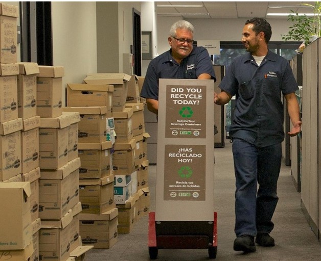 2 recycling hauler employees.