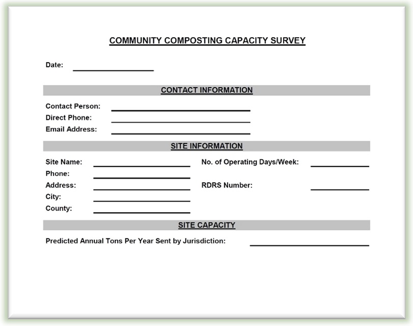 Sample Survey - Community Composting