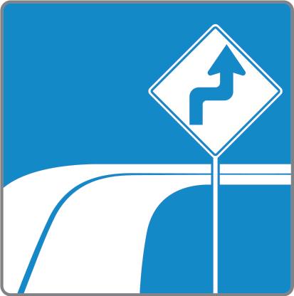 Curve Advisory & Chevron Signage