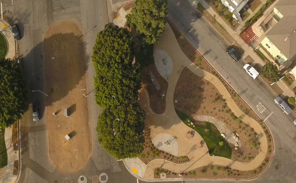 aerial view Montebello Park Way & Leonard Dr